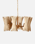 Made Goods Miko 12-Light Modern Rattan Spindle Chandelier