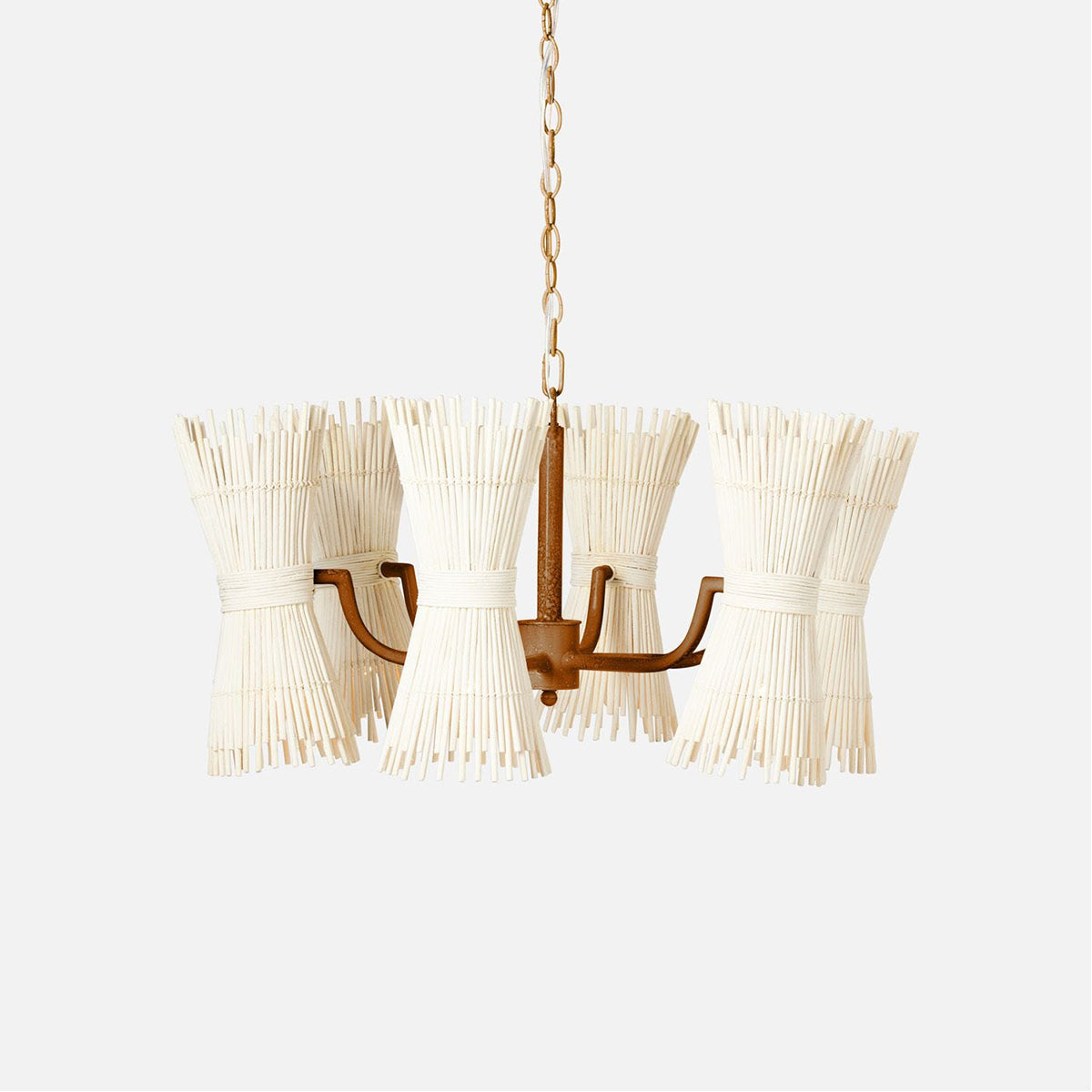 Made Goods Miko 12-Light Modern Rattan Spindle Chandelier