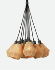 Made Goods Nashua 9-Light Interchangeable Rattan Chandelier