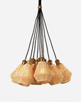 Made Goods Nashua 9-Light Interchangeable Rattan Chandelier