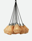 Made Goods Nashua 9-Light Interchangeable Rattan Chandelier