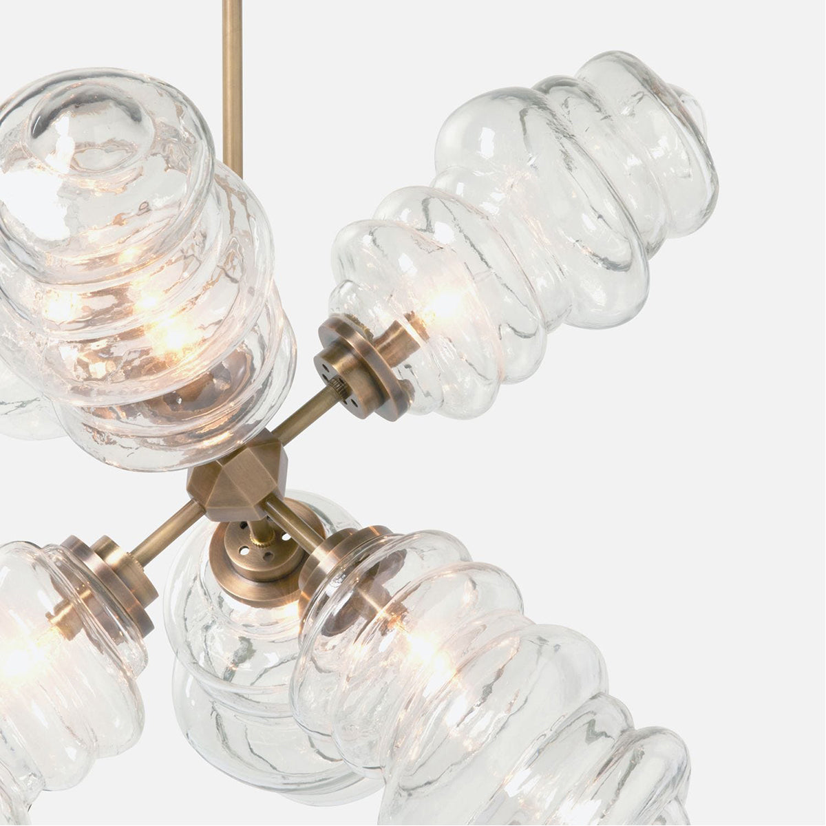 Made Goods Osiris Bistro Six-Light Glass Chandelier