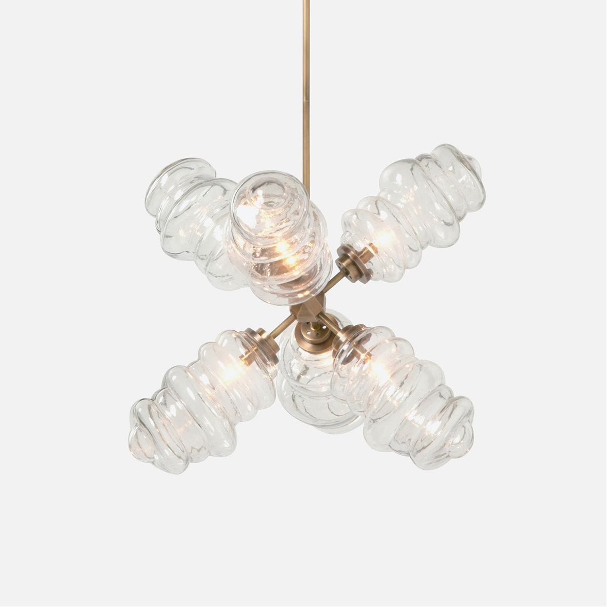 Made Goods Osiris Bistro Six-Light Glass Chandelier