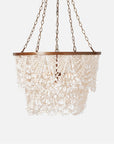 Made Goods Terza White Shell Draped Chandelier