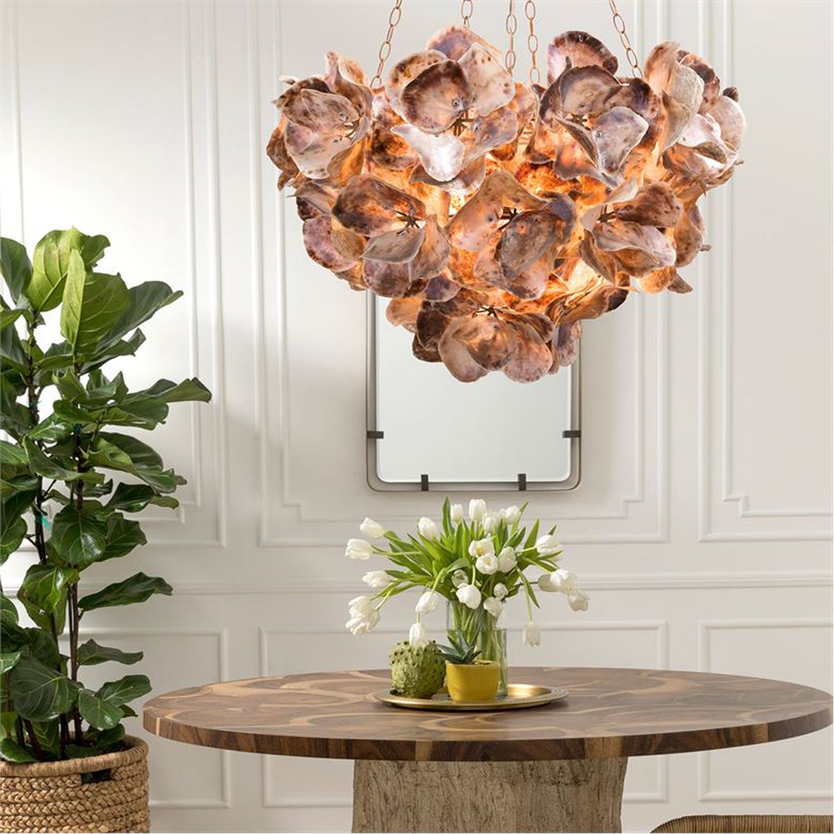 Made Goods Venus Oyster Shell Chandelier