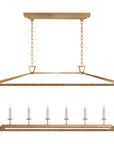 Visual Comfort Darlana Large Rattan Wrapped Linear Lantern