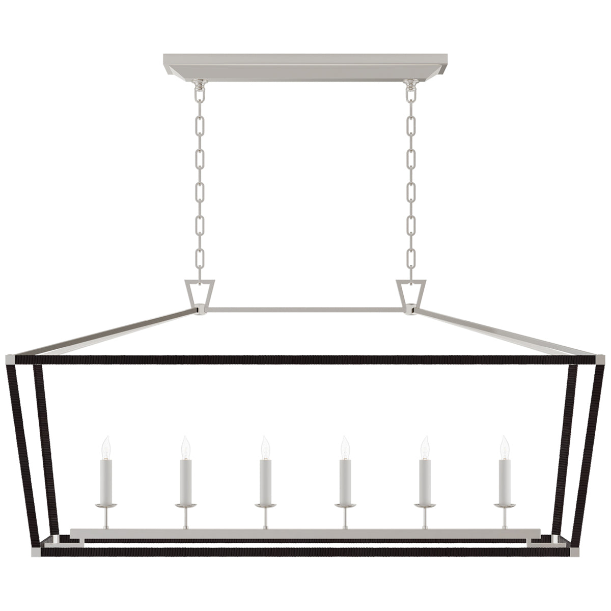 Visual Comfort Darlana Large Rattan Wrapped Linear Lantern