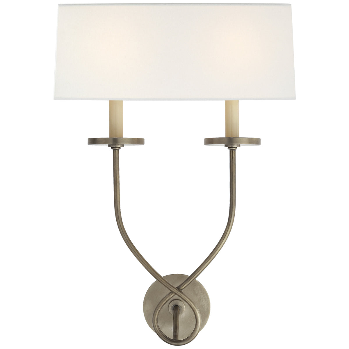 Visual Comfort Symmetric Twist Double Sconce