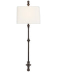 Visual Comfort Cawdor Stanchion Wall Light with Linen Shade