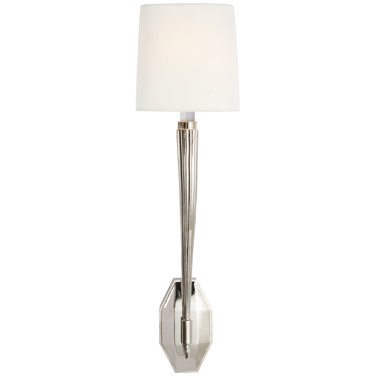 Visual Comfort Ruhlmann Single Sconce with Linen Shade