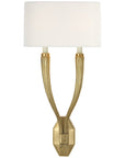 Visual Comfort Ruhlmann Double Sconce with Linen Shade