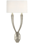 Visual Comfort Ruhlmann Double Sconce with Linen Shade