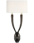 Visual Comfort Ruhlmann Double Sconce with Linen Shade