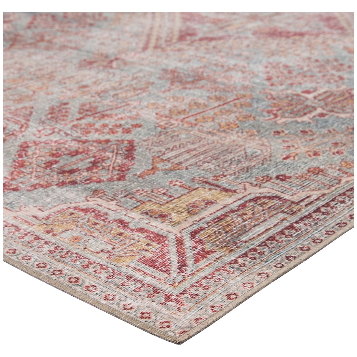 Jaipur Chateau Kendrick Medallion Tribal Sky Blue Pink CHT05 Rug