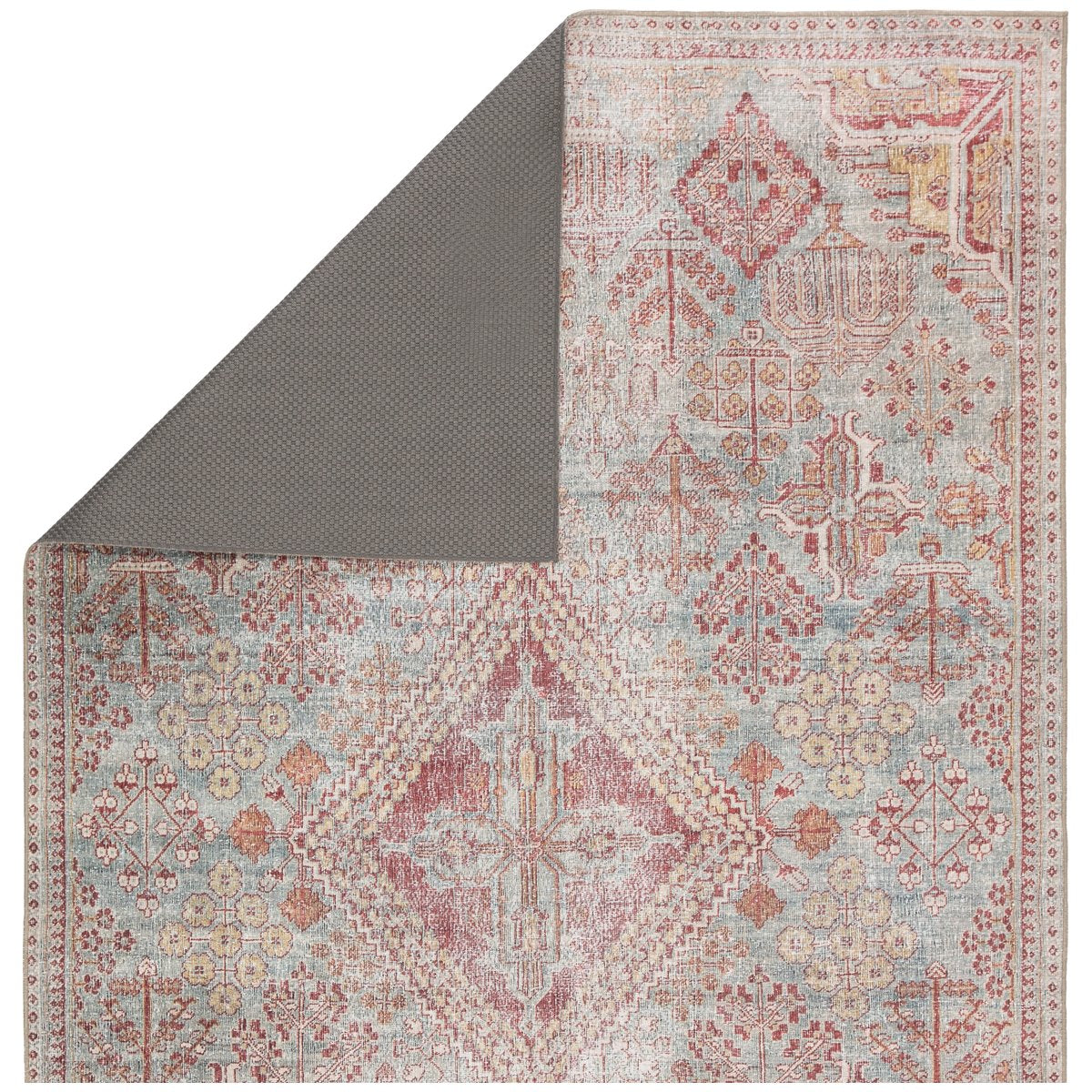 Jaipur Chateau Kendrick Medallion Tribal Sky Blue Pink CHT05 Rug