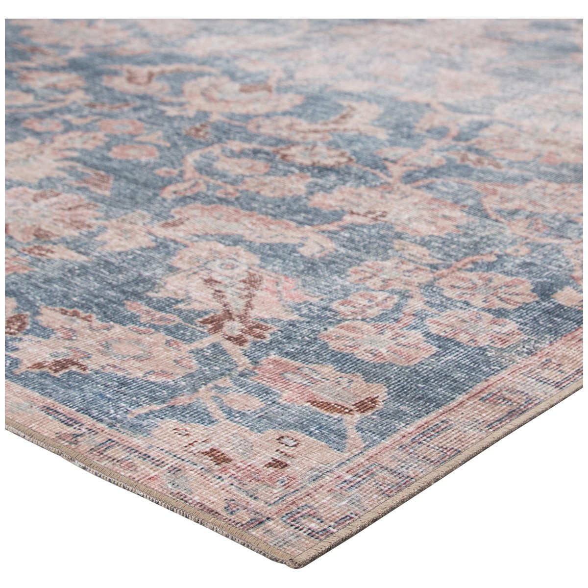 Jaipur Chateau Bardia Oriental Damask Blue Light Pink CHT07 Rug