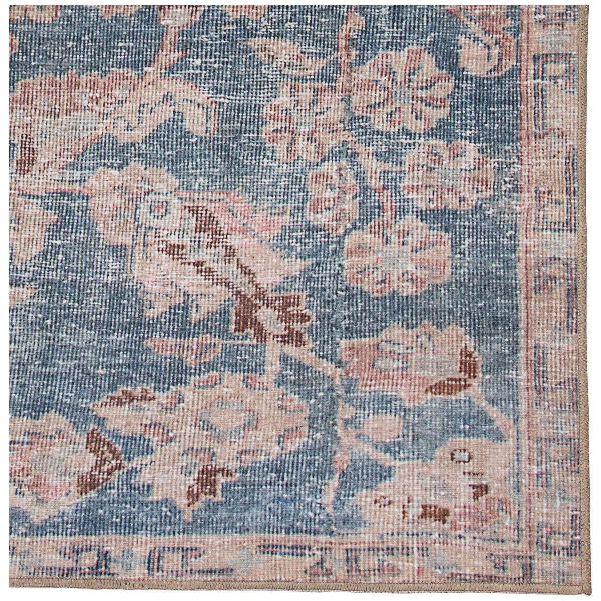 Jaipur Chateau Bardia Oriental Damask Blue Light Pink CHT07 Rug