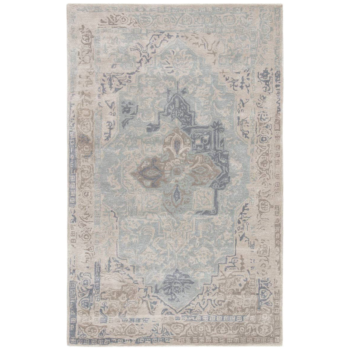 Jaipur Citrine Bronde Medallion CIT04 Gray/Light Blue Area Rug