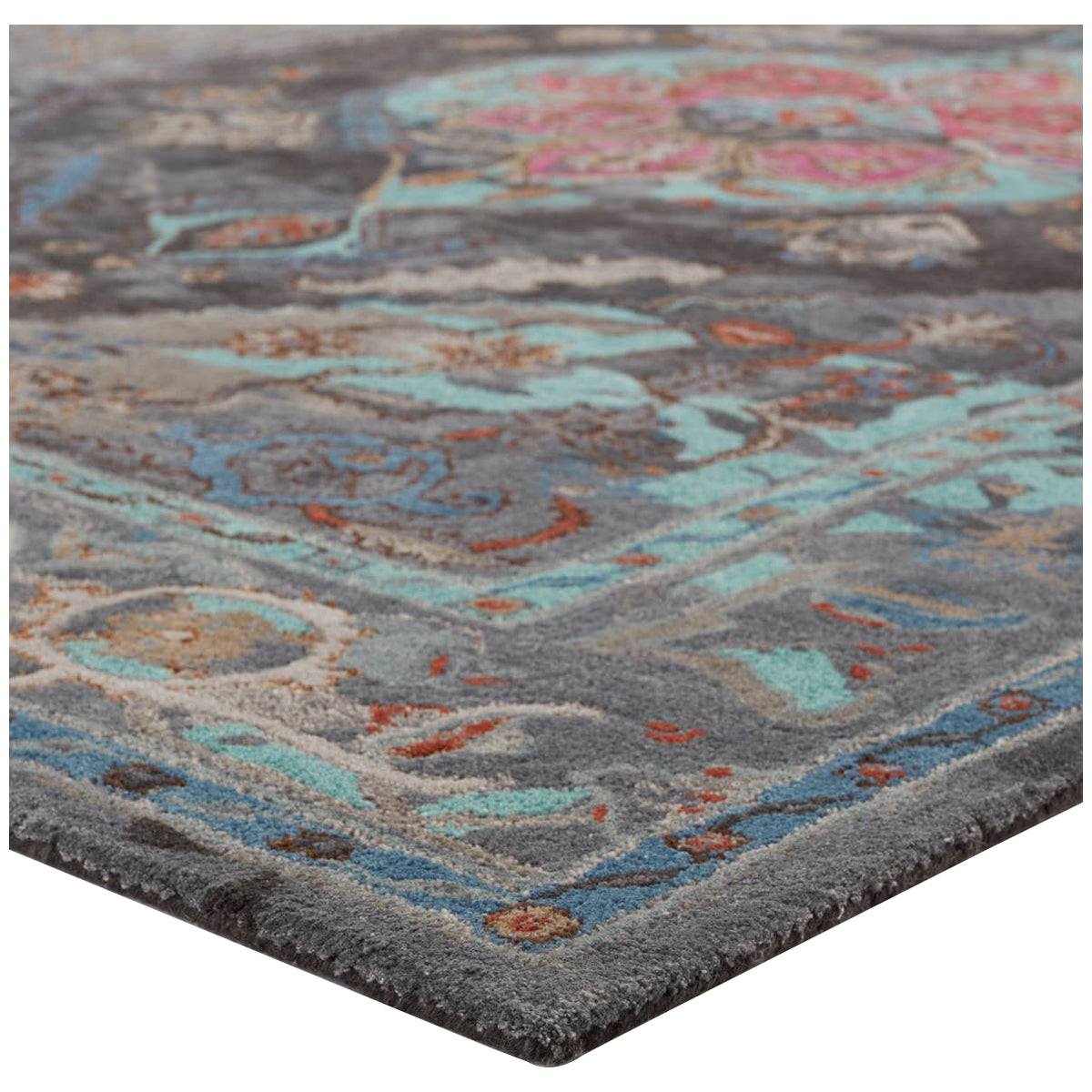 Jaipur Citrine Raisa Medallion Gray Aqua CIT08 Area Rug