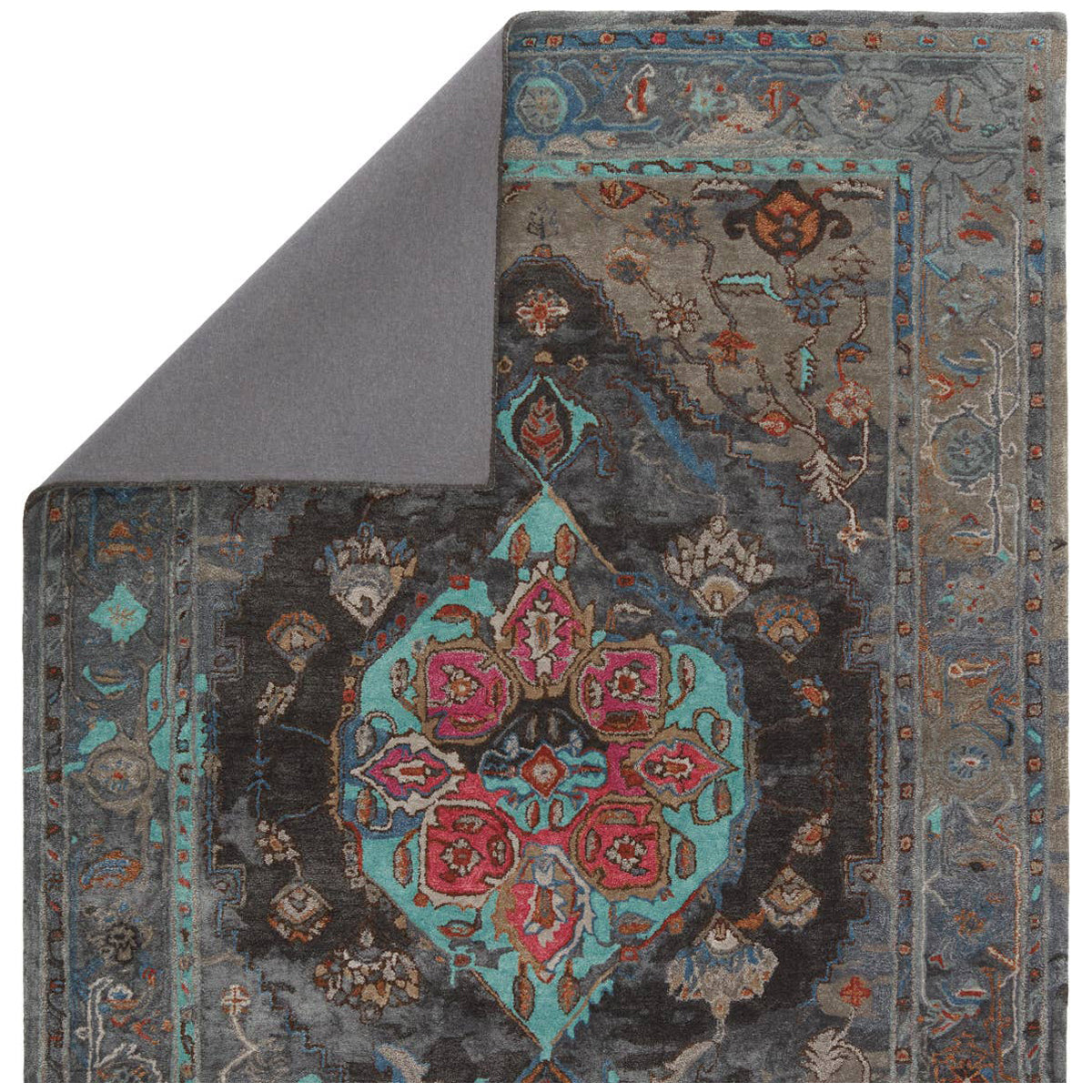 Jaipur Citrine Raisa Medallion Gray Aqua CIT08 Area Rug