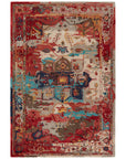 Jaipur Citrine Lilith Medallion Red Aqua CIT09 Area Rug