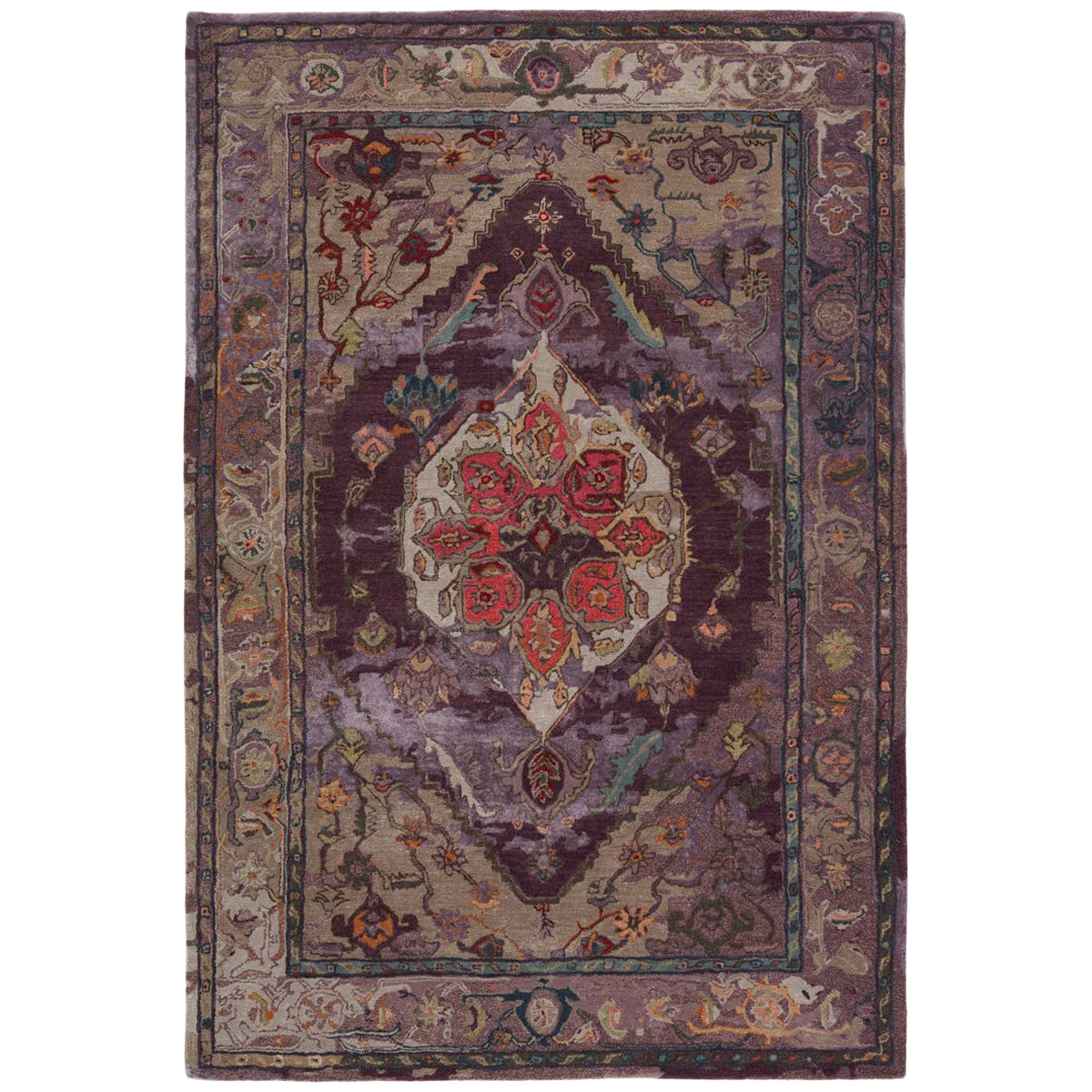 Jaipur Citrine Raisa Medallion Purple Gray CIT10 Area Rug