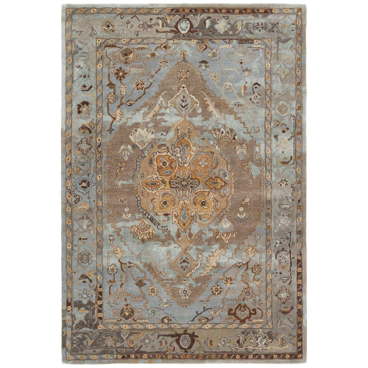 Jaipur Citrine Raisa Medallion Gray Gold CIT11 Area Rug