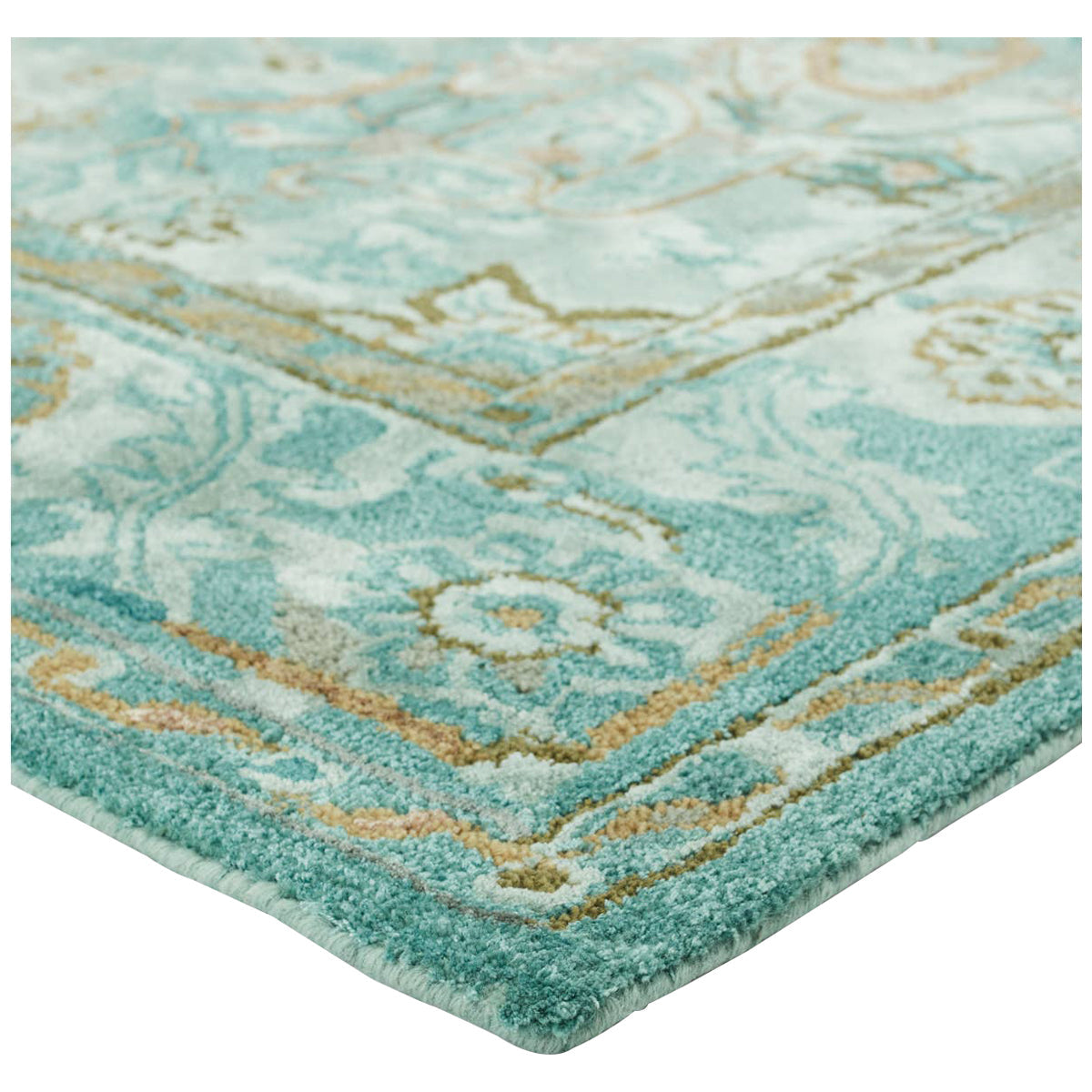 Jaipur Citrine Cristobol Medallion Turquoise Pink CIT13 Area Rug