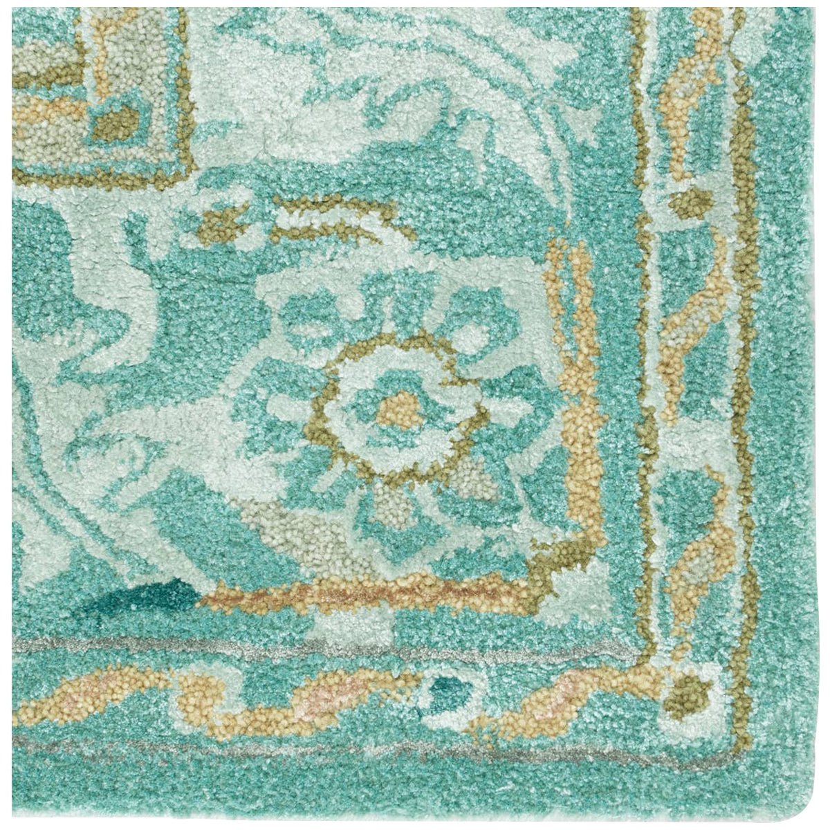 Jaipur Citrine Cristobol Medallion Turquoise Pink CIT13 Area Rug