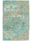 Jaipur Citrine Cristobol Medallion Turquoise Pink CIT13 Area Rug