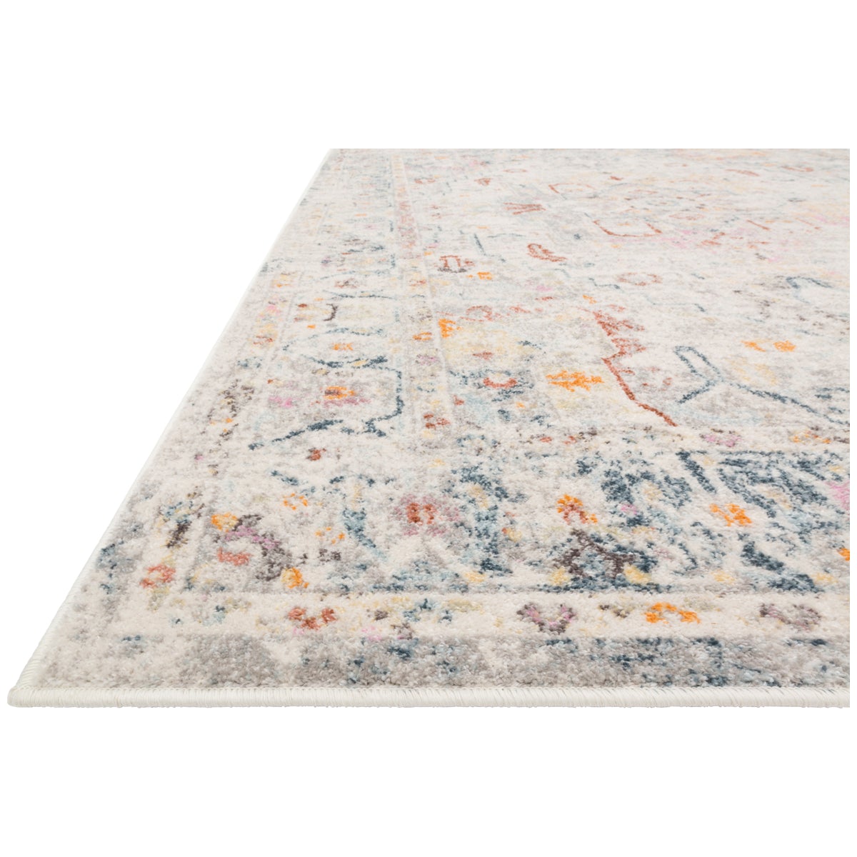 Loloi Clara CLA-04 Light Grey Multi Power Loomed Rug