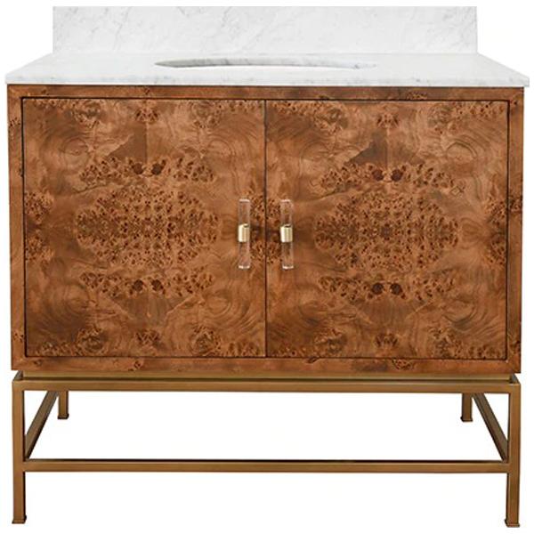 Worlds Away Clifford Bath Vanity in Dark Burl