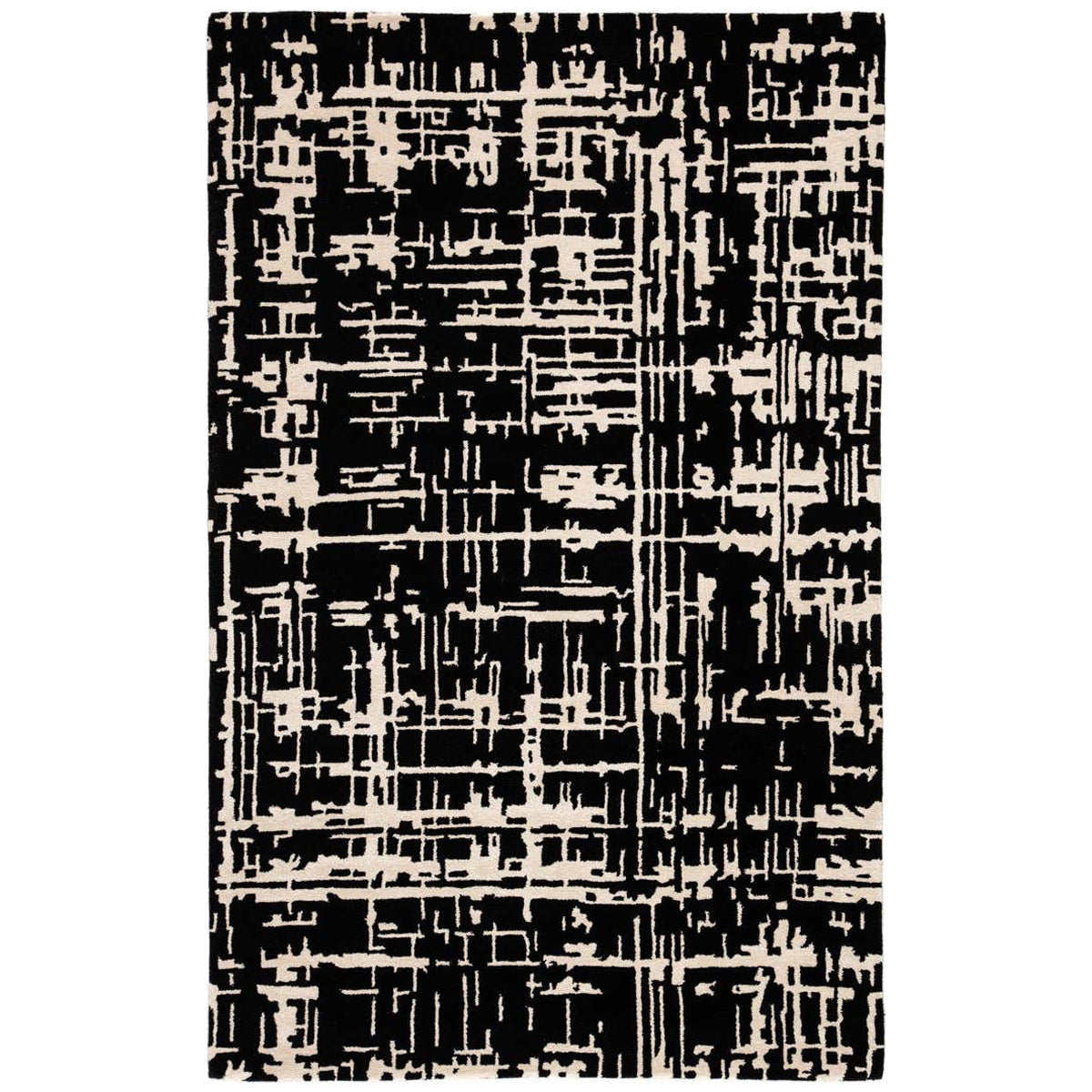 Jaipur Clayton Pals Trellis Black Cream CLN16 Area Rug