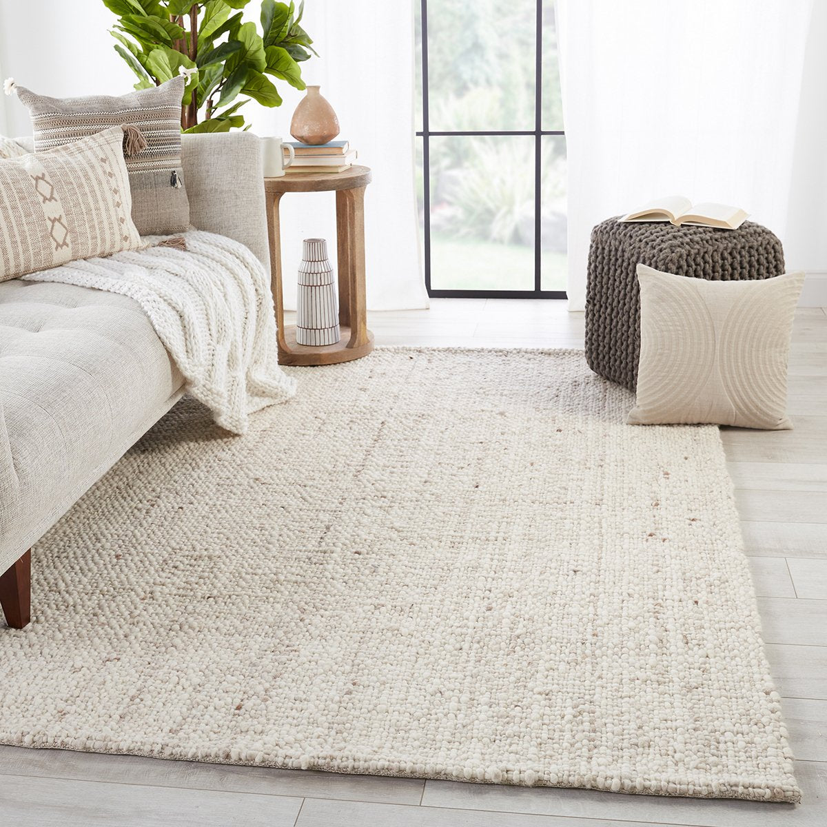 Jaipur Cambridge Season Solid Cream Tan CMB04 Rug