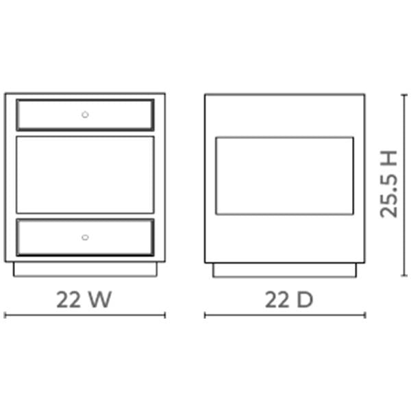 Villa &amp; House Carmen 2-Drawer Side Table