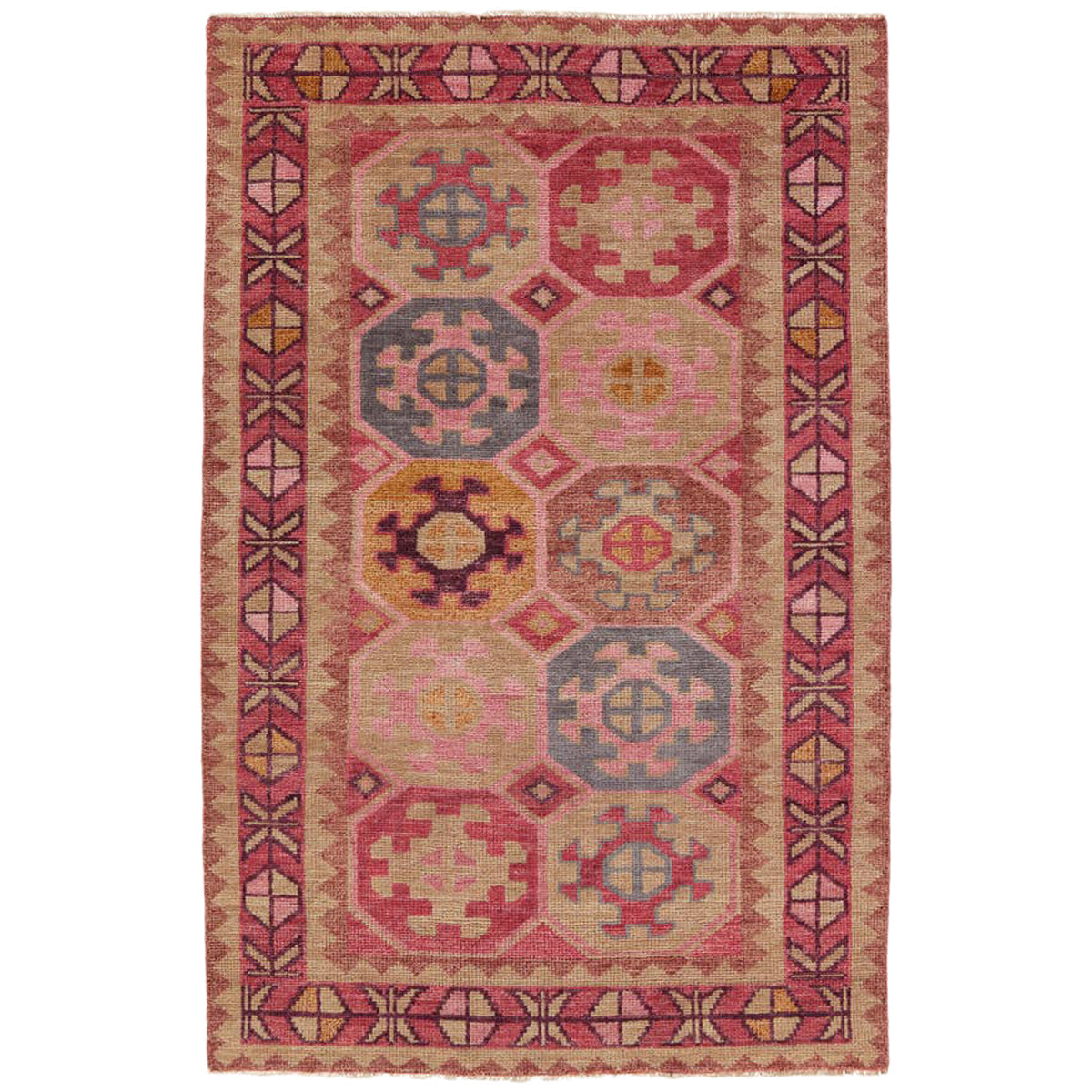 Jaipur Coredora Zetta Medallion Pink Cream CRD03 Area Rug