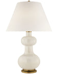 Visual Comfort Chambers Large Table Lamp with Linen Shade