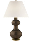 Visual Comfort Chambers Large Table Lamp with Linen Shade