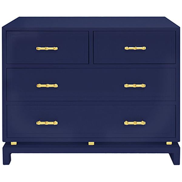 Worlds Away 4-Drawer Chest with Gold Leaf Hardware