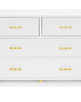 Worlds Away 4-Drawer Chest with Gold Leaf Hardware