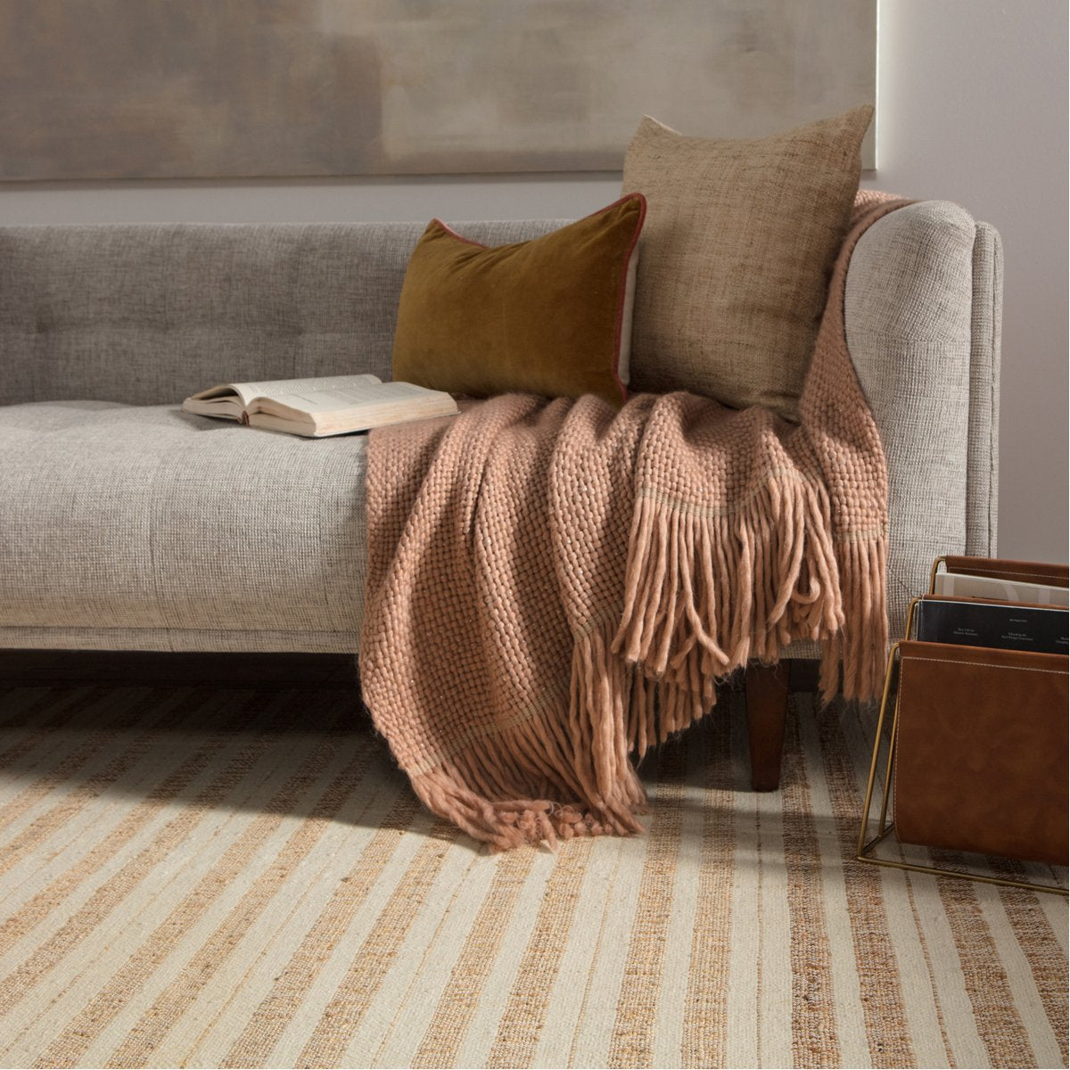 Jaipur Dorada Rey Stripes Tan Ivory DRD01 Rug