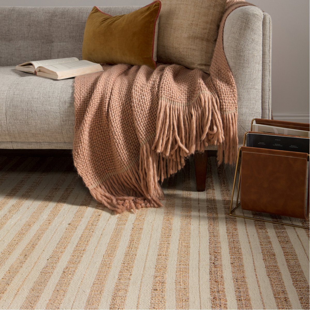 Jaipur Dorada Rey Stripes Tan Ivory DRD01 Rug