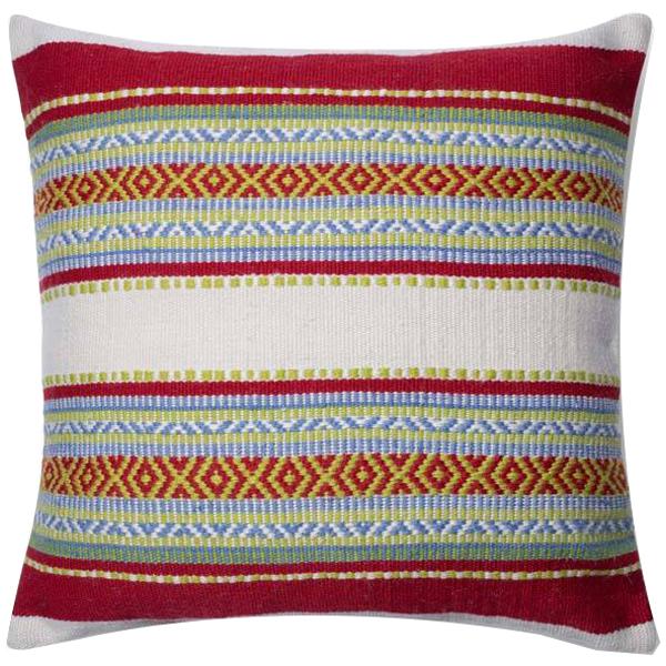 Loloi P0213 Red and Multi 22&quot; x 22&quot; Pillow, Set of 2