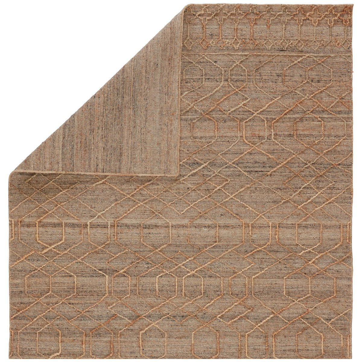 Jaipur Emblem Celia Geometric Stripes Beige Gray EMB01 Rug