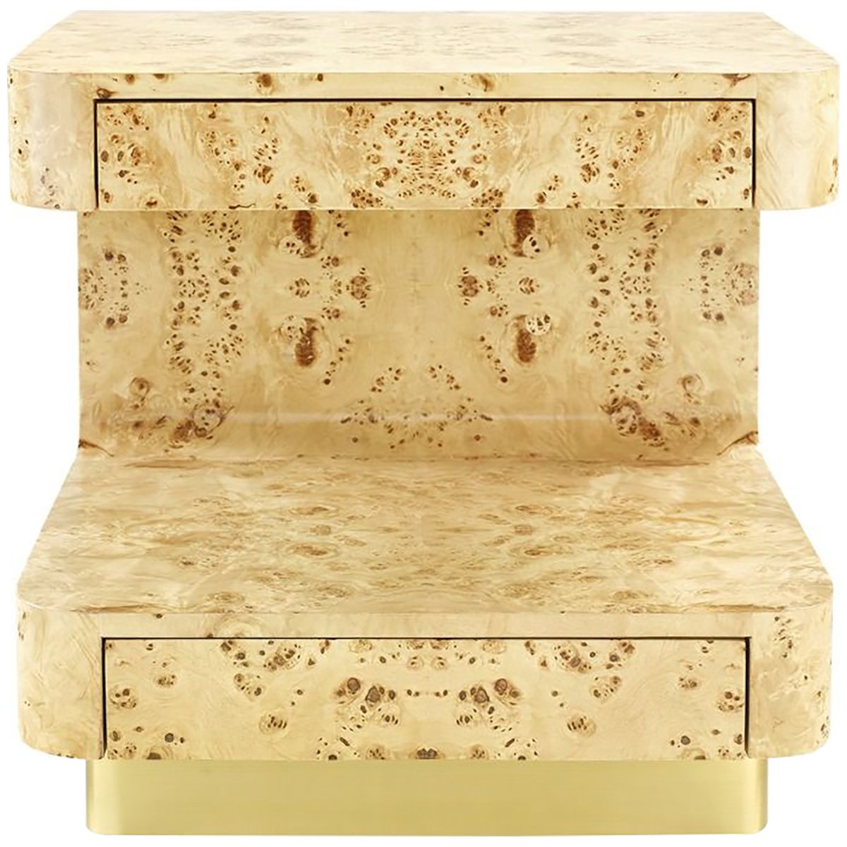 Villa &amp; House Emil 2-Drawer Side Table - Burl