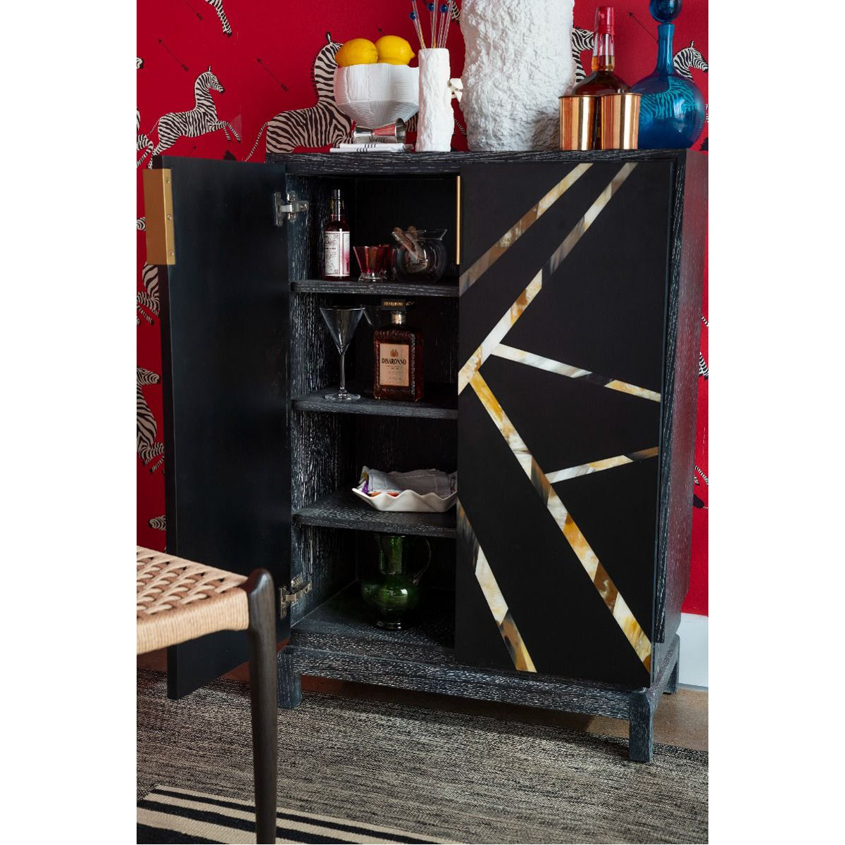 Villa &amp; House Emmett Cabinet, Black