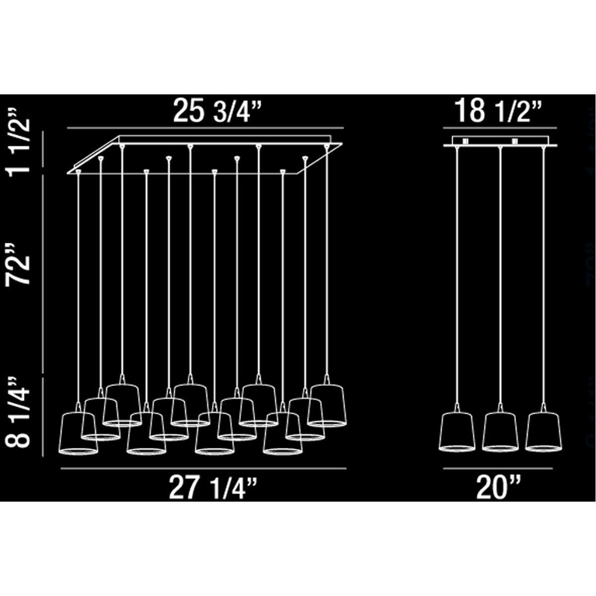 Eurofase DESIGNWL2017 Borto 12-Light Led Chandelier