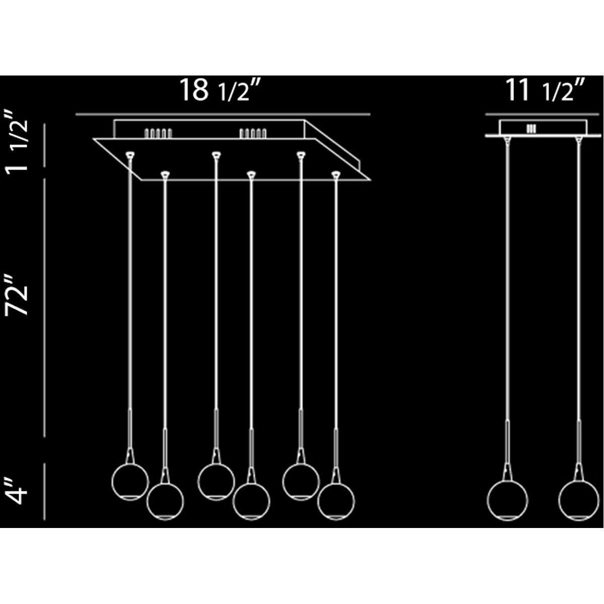 Eurofase DESIGNWL2017 Patruno 6-Light Led Chandelier