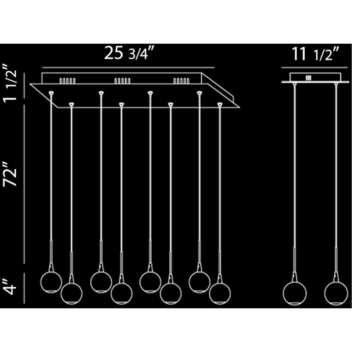 Eurofase DESIGNWL2017 Patruno 8-Light Led Chandelier