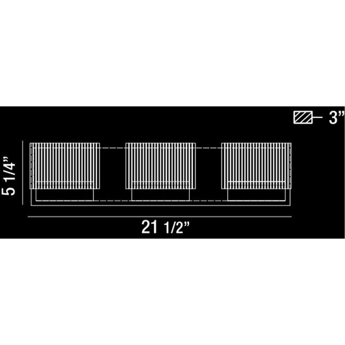 Eurofase DESIGNWL2017 Sonic 3-Light Led Bathbar Sconce